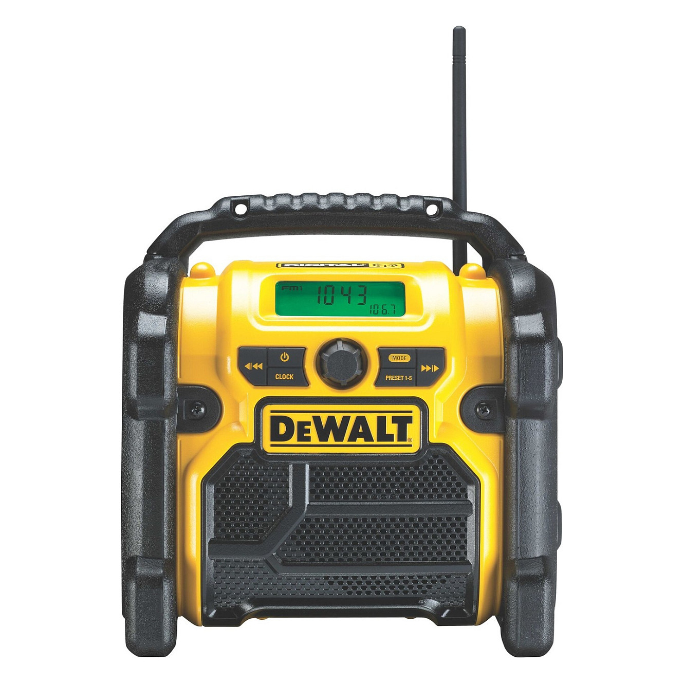 Radio DeWALT DCR020-QW, 10.8-18V, DAB+/FM, AUX, USB - Verdhë/Zezë 3