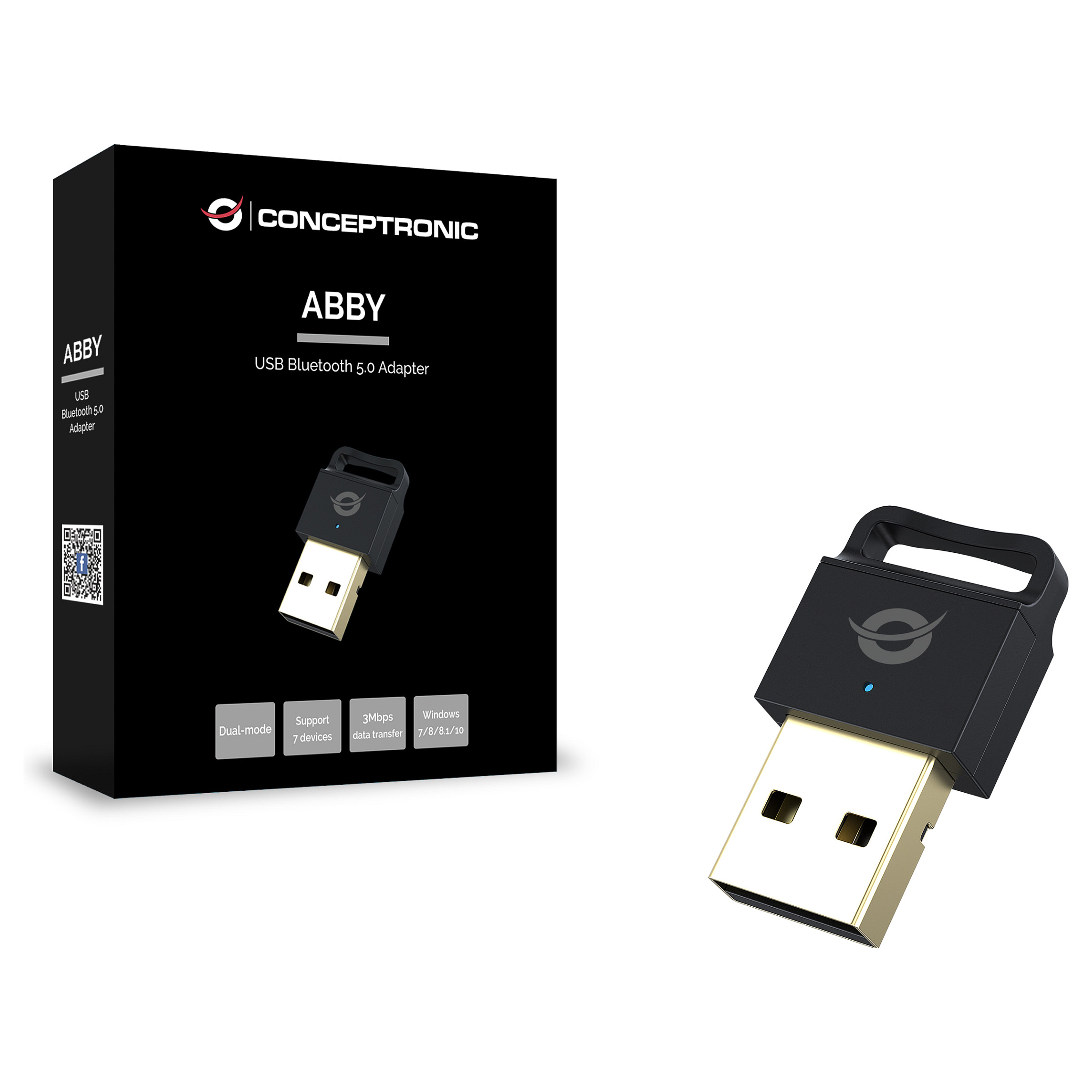 Adapter Conceptronic Bluetooth 5.0 Nano USB Adapter / 10–20m Range – Zezë thumbnail 2