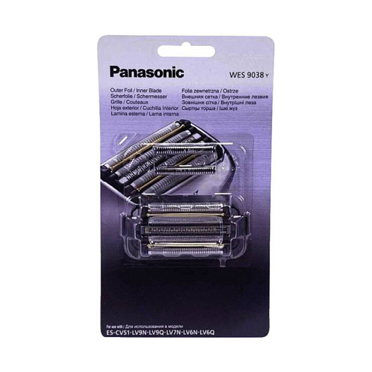 Teh zëvendësues për makinë rroje Panasonic WES9038Y1361 / ARC5 / 5 Tehe / Stainless Steel / Nano 30° / Foil + Inner Blade / 1 Set - Zezë/Argjend 3