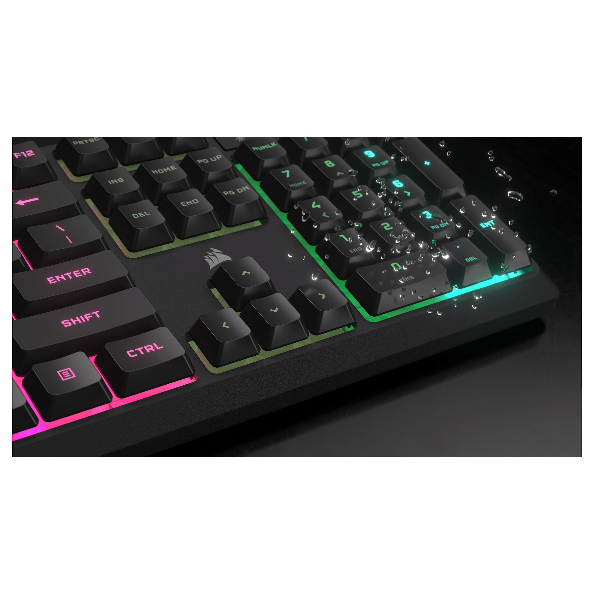 Tastierë Gaming Corsair K55 Core RGB / QWERTZ (DE) / Membrane / 110 Taste / 10-Zone RGB / 1000 Hz / 12-Key Rollover / 6 Makro / USB-A – Zezë 9