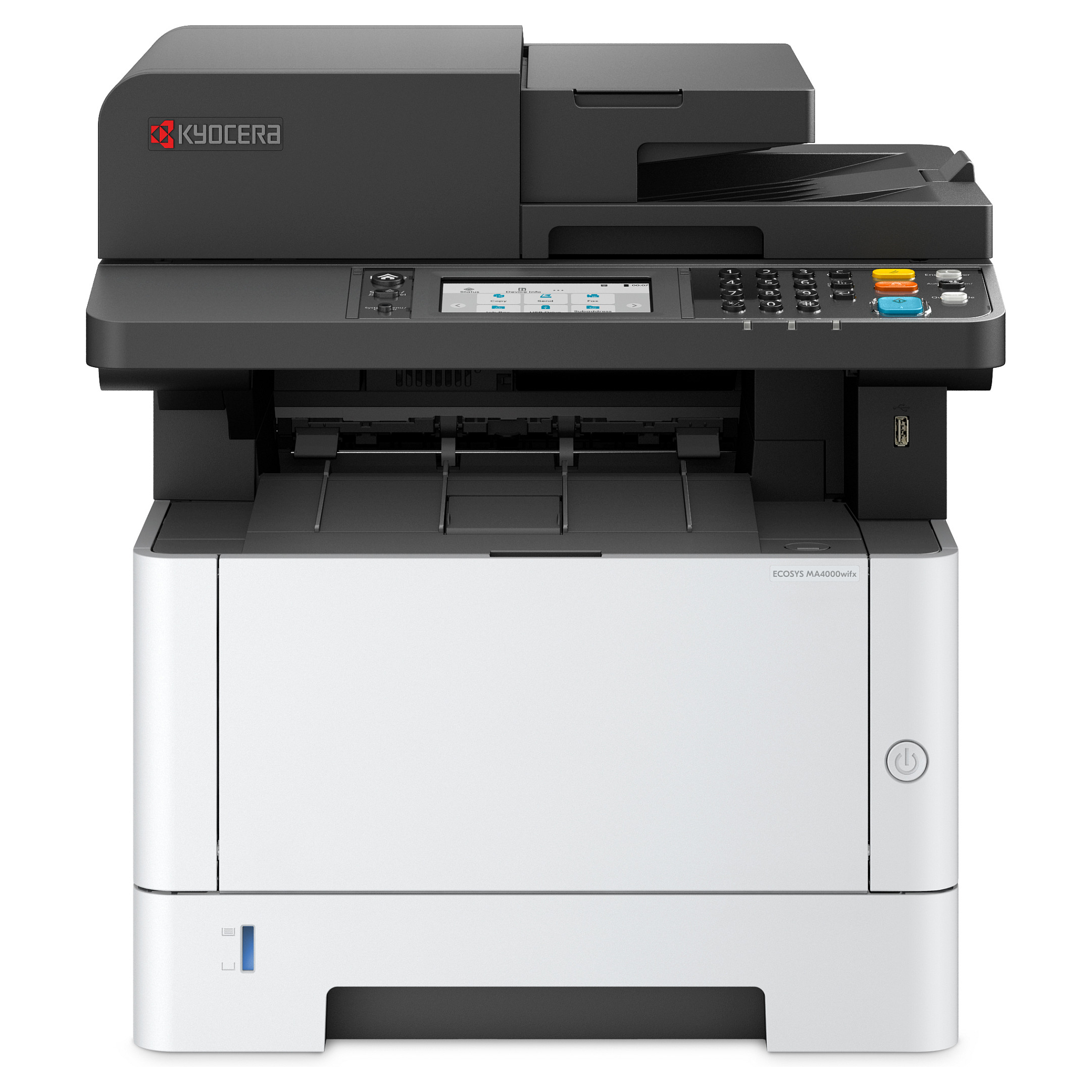 Printer multifunksional laser Kyocera ECOSYS MA4000wifx, A4, bardhë e zi, 40 faqe/min, printim automatik dyfaqësh, skanim, kopjim, faks, Wi-Fi, Ethernet, USB