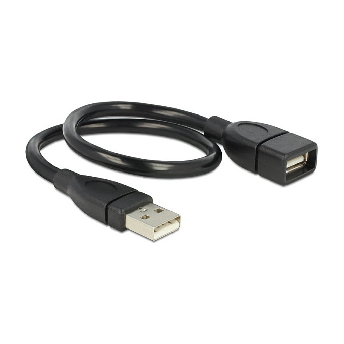 Kabllo USB DeLOCK 83498, USB-A në USB-A, USB 2.0, ShapeCable, 0.35 m - Zezë 4