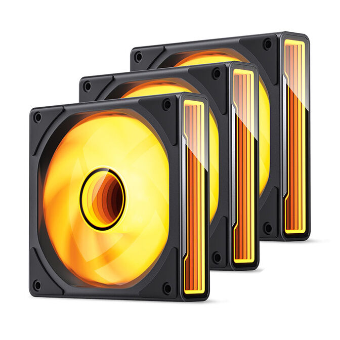 Ftohës për Kasë Jonsbo ZK-120B / 120mm / 800-2400 RPM / ARGB / PWM / 3-Pack – Zezë