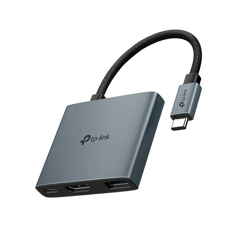 Hub USB-C TP-Link UH9120C, 9-në-1, HDMI 4K 60Hz, 3x USB-A 5Gbps, USB-C 5Gbps, Gigabit Ethernet, SD/microSD, Power Delivery 100W – Gri 6