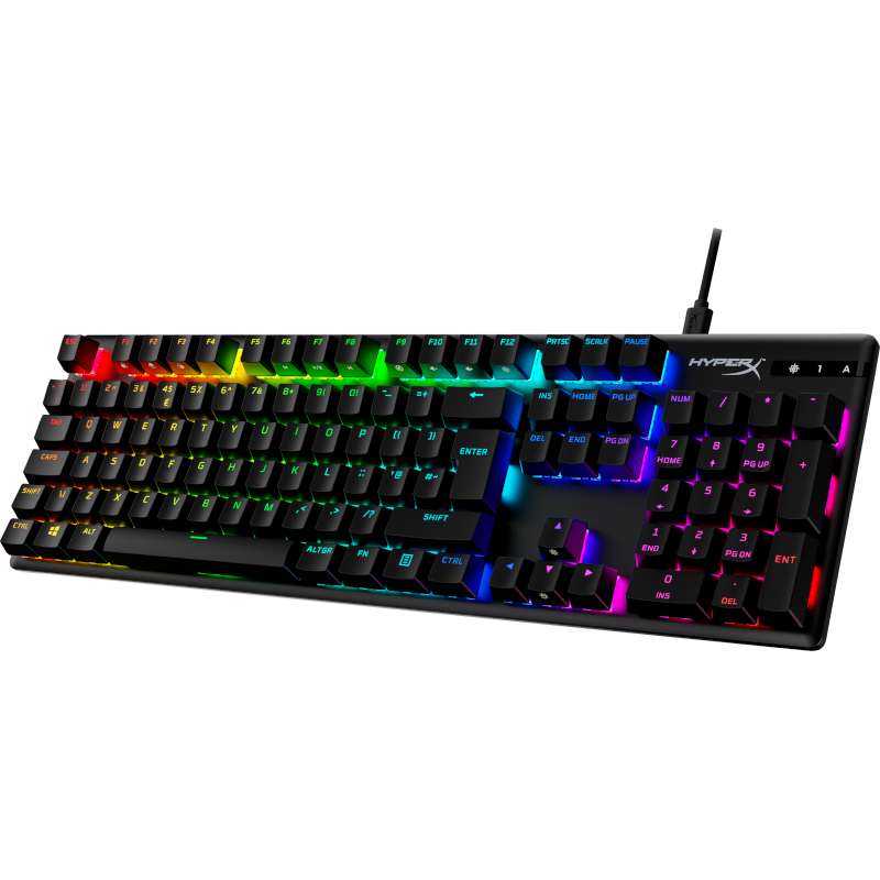Tastierë Gaming HyperX Alloy Origins, Wired, HX Red, QWERTZ (DE), Mekanike, Full-Size, USB, RGB - Zezë