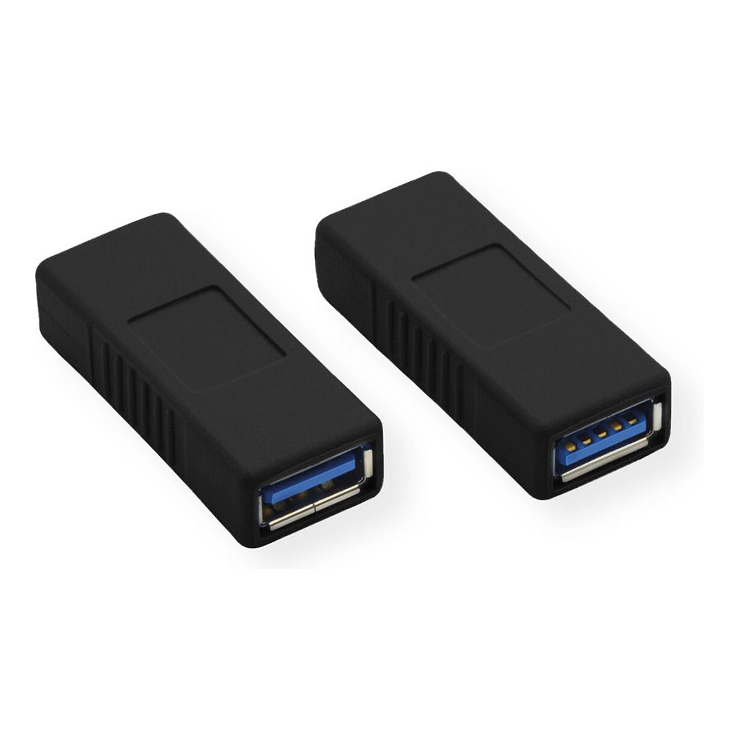 Adapter VALUE 12.99.2997, USB 3.2 Gen 1, USB-A Femër në USB-A Femër, 5 Gbps - Zezë 2