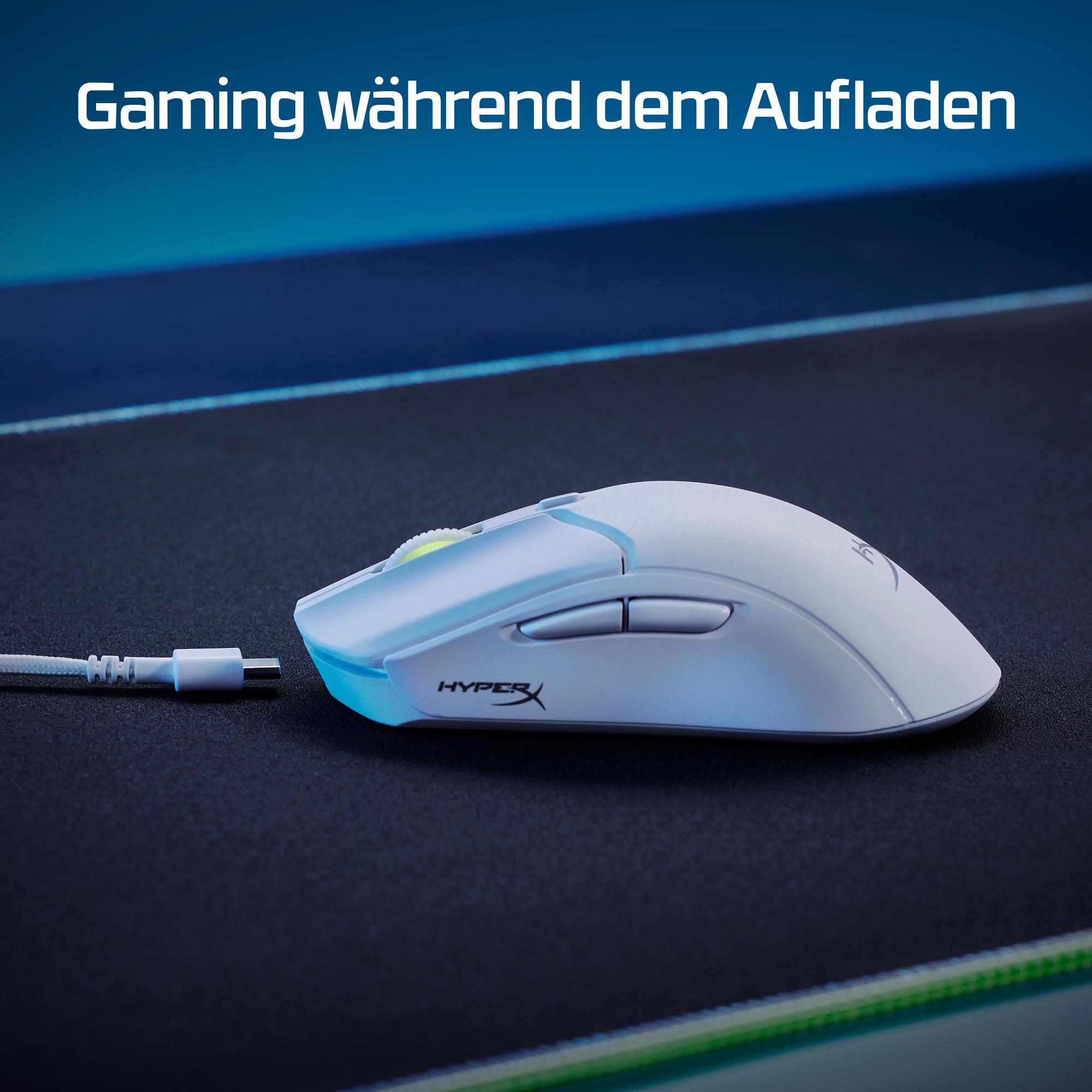 Maus Gaming HyperX Pulsefire Haste 2 Wireless / 2.4GHz + Bluetooth / HyperX 26K - Bardhë thumbnail 4