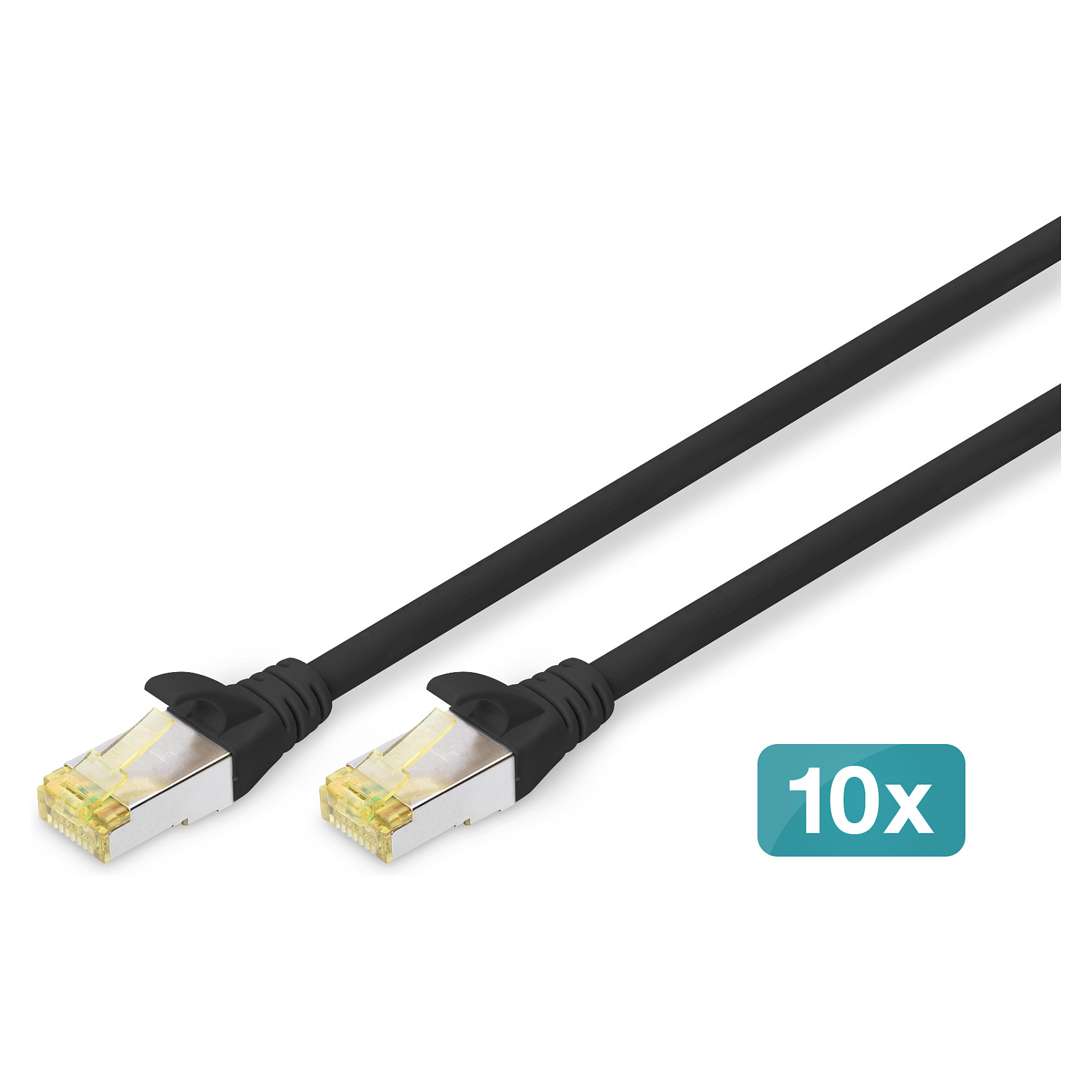 Kabllo rrjeti DIGITUS Cat6A S/FTP Patch Cable / 10 pcs / 2m - Zezë