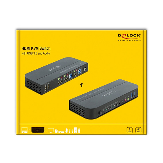 DELOCK HDMI KVM Switch / 4K 60Hz / USB 3.0 + Audio thumbnail 4