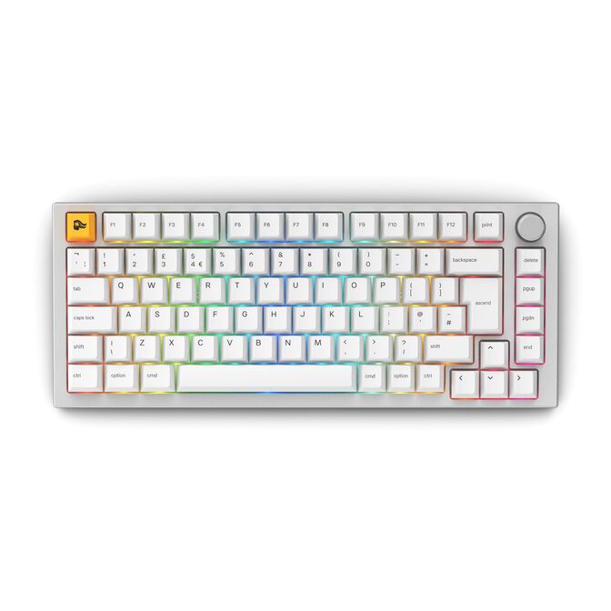 Tastierë Gaming  Glorious GMMK Pro / USB-C / Mekanike Glorious Fox / 75% / ISO / German / RGB - Bardhë 2