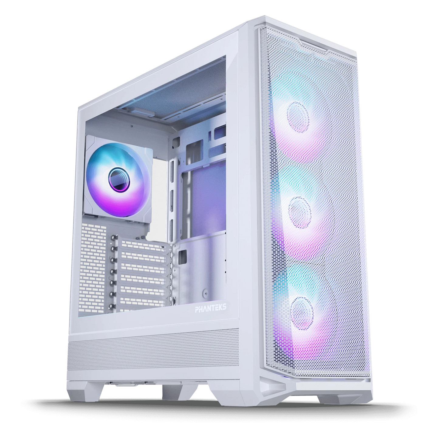 Kasë Phanteks Eclipse G400A DRGB / Midi Tower / E-ATX / 4x 140mm D-RGB Fan / Tempered Glass - Bardhë