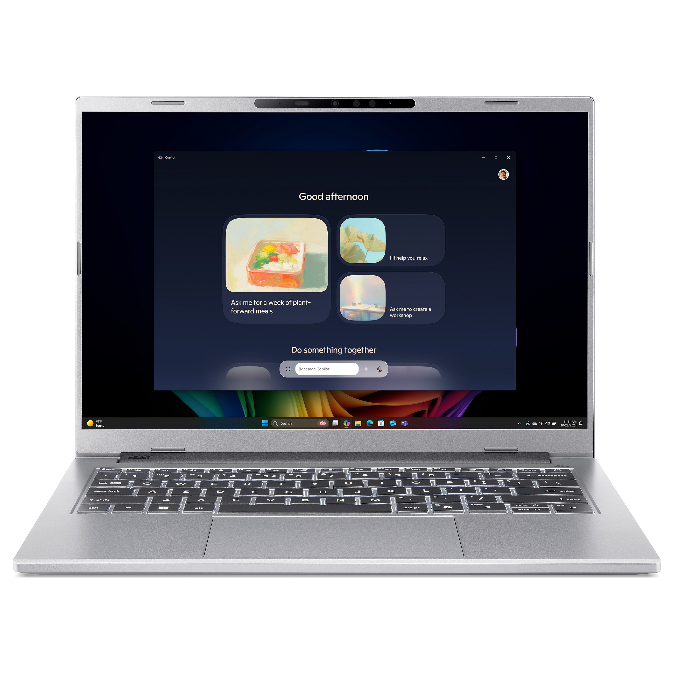Laptop Acer Aspire 14 AI OLED / Ryzen AI 5 330 / 16GB LPDDR5x / 1TB / 14" WUXGA OLED / AMD Radeon 820M - Argjendi