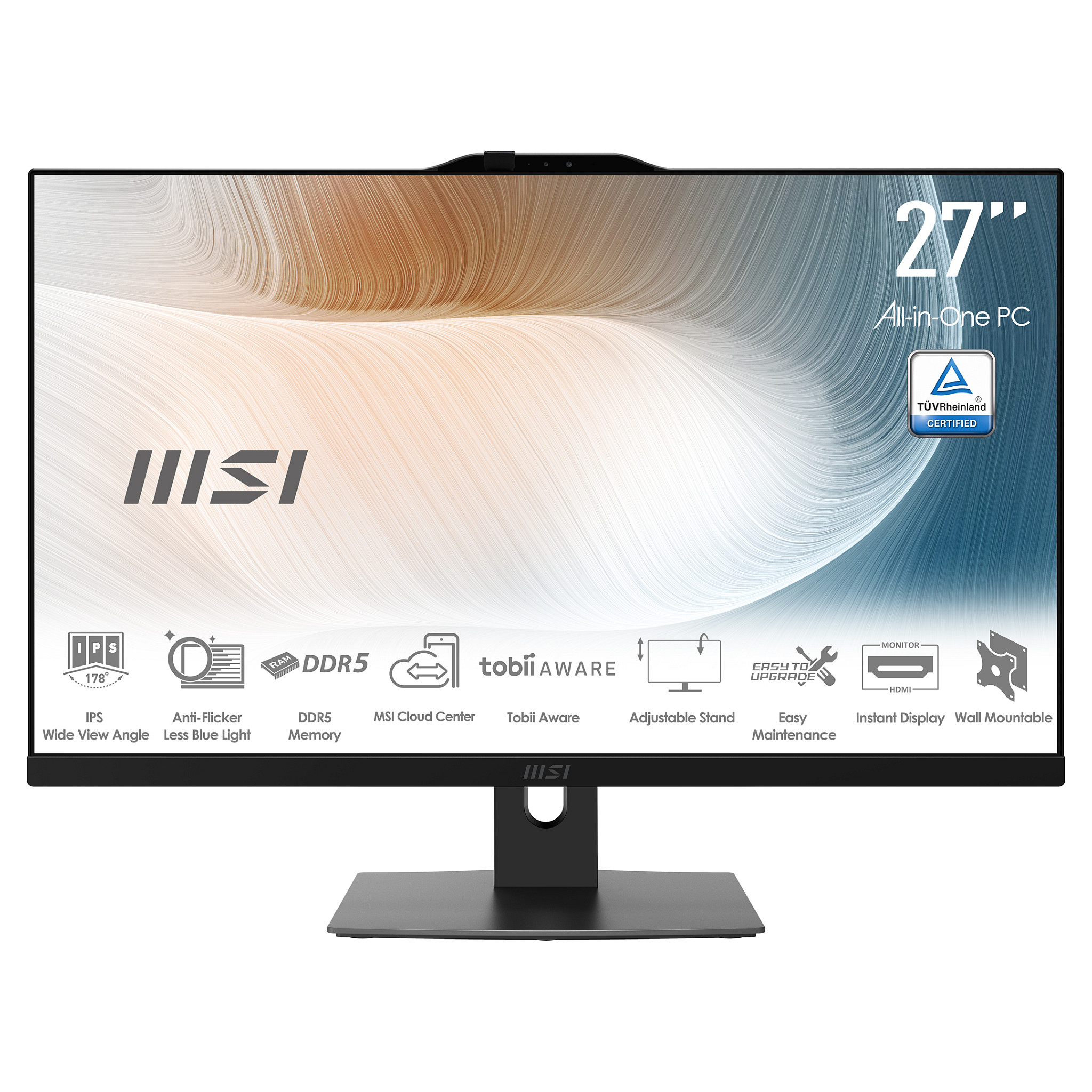 AIO MSI Modern AM272P 1M-1235AT, Core 7 150U, 16GB DDR5, 1TB, 27" FHD IPS, Intel Graphics - Zezë thumbnail 2