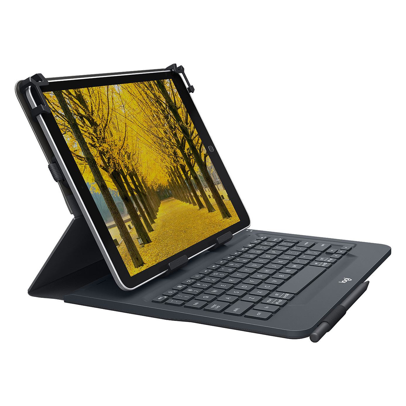 Tastierë për Tabletë Logitech Universal Folio / 9–10" / Bluetooth 3.0 / AZERTY (FR) / 78 Taste / 4-Pikësh Grip / Mbajtëse Stilolapsi – Zezë 7