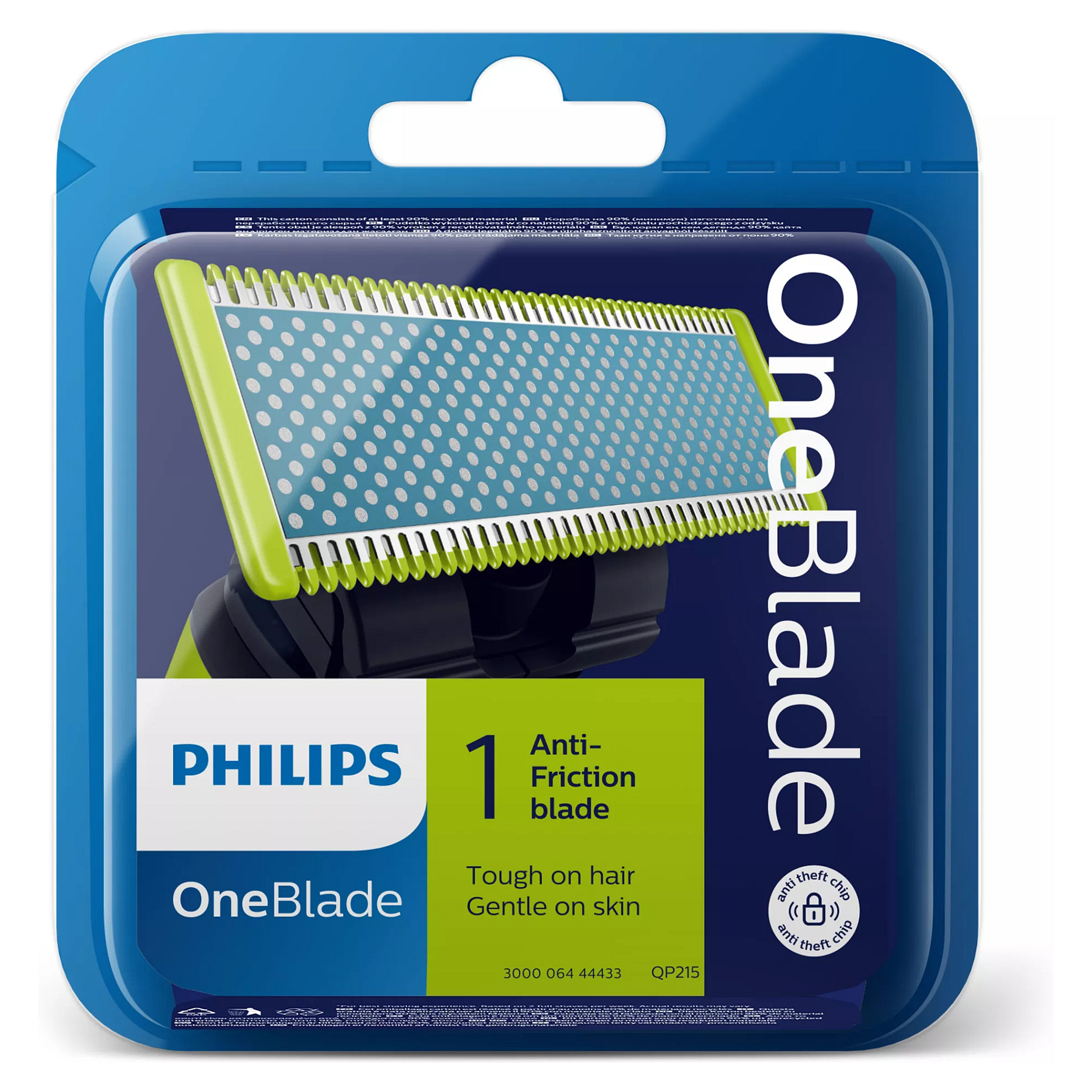 Teh zëvendësues për makinë rroje Philips OneBlade QP215/50 / Anti-Friction / Dual Protection / Contour-Following – 1 Copë 2