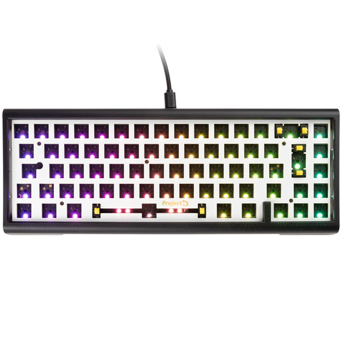 Tastierë Gaming Ducky Tinker65 Barebone 65% / Mekanike / Hot-Swap / Gasket Mount / RGB / USB-C / 1000Hz - Zezë 2