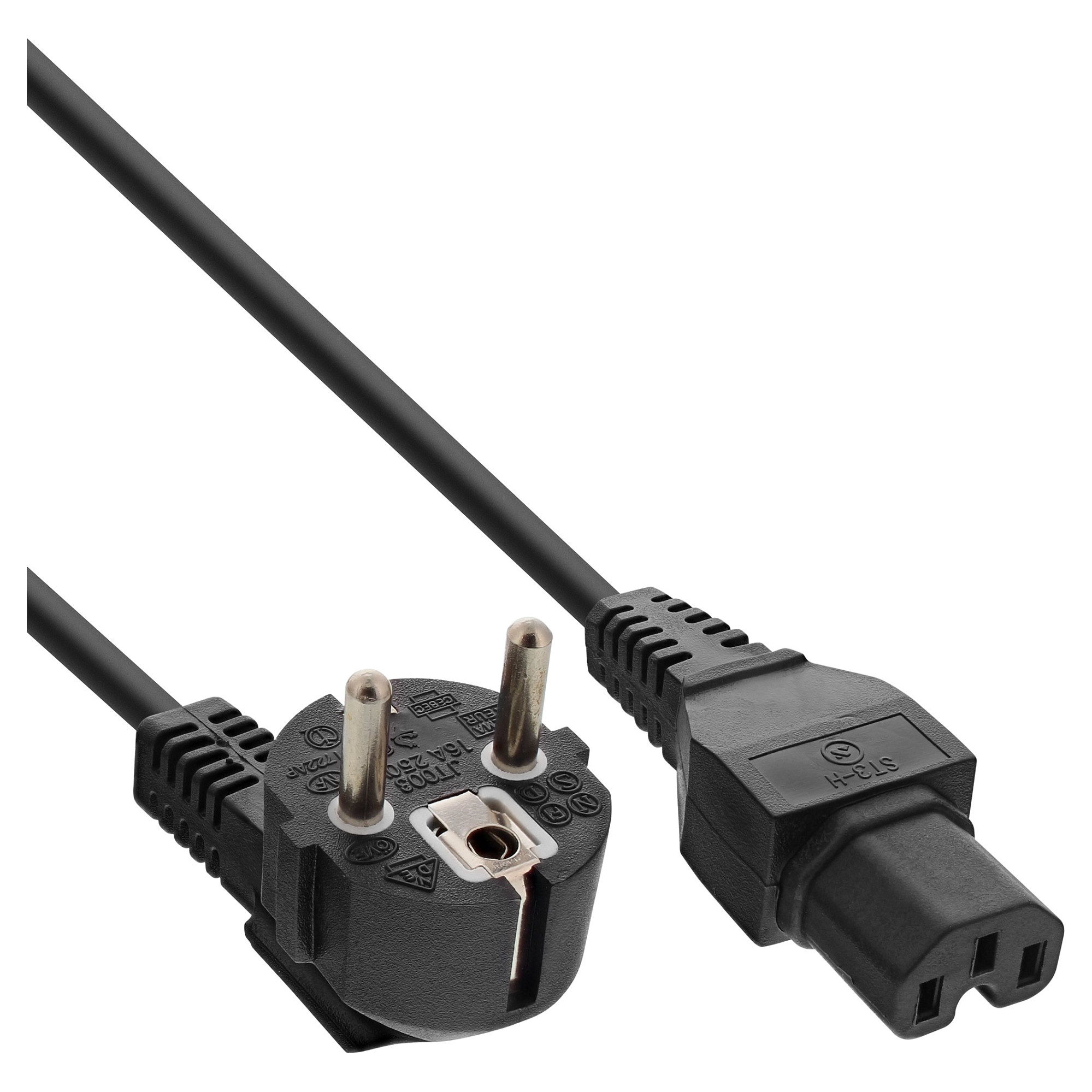 Kabllo për Furnizim me Energji InLine 16653B, CEE 7/7 në 3x IEC C13, Y-Splitter, 1.8 m – Zezë 5