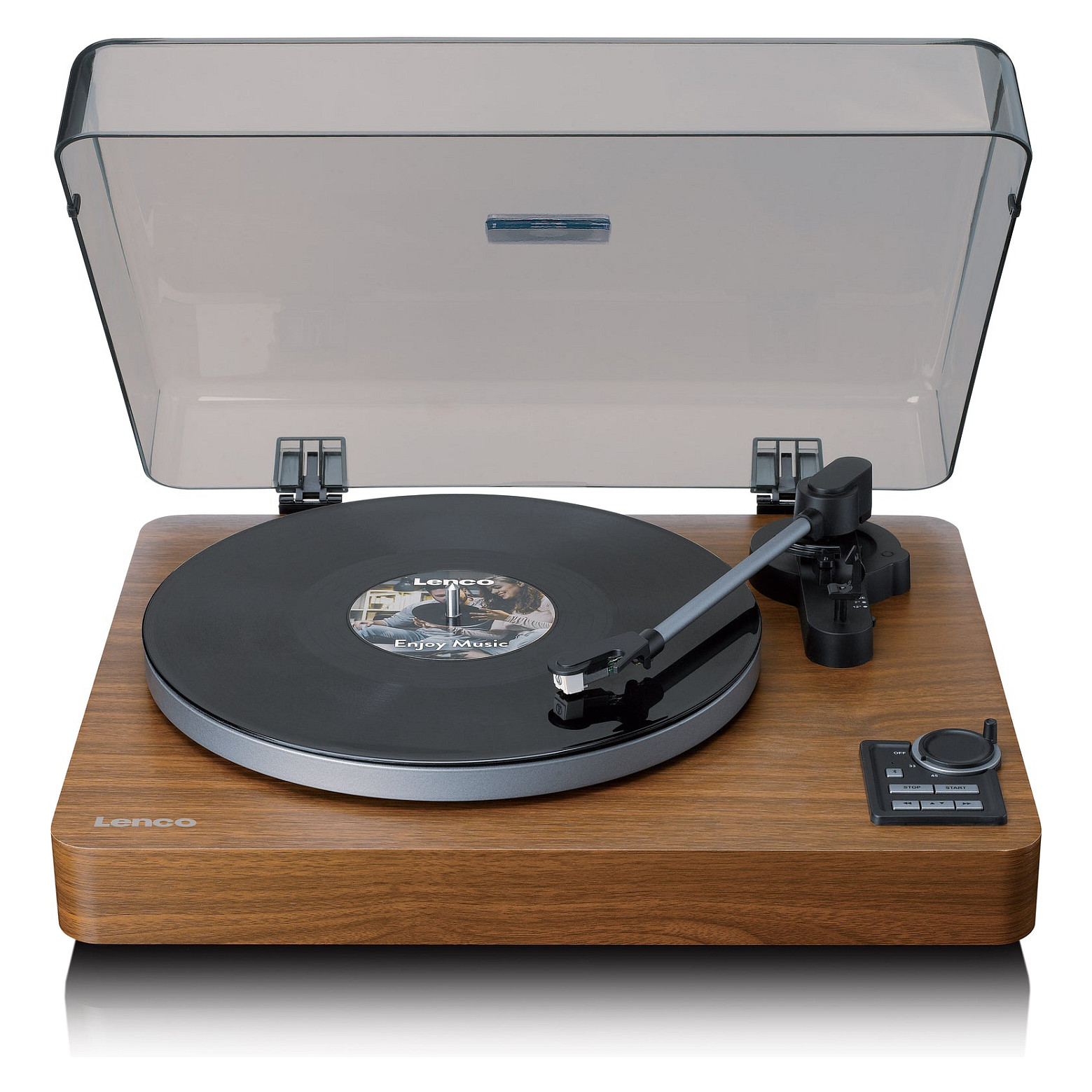 Gramafon Lenco LBTA-165WD, Bluetooth 5.3, Plotësisht Automatik, 33/45 RPM, Pre-amplifikator, AT3600L, Dalje RCA - Kafe
