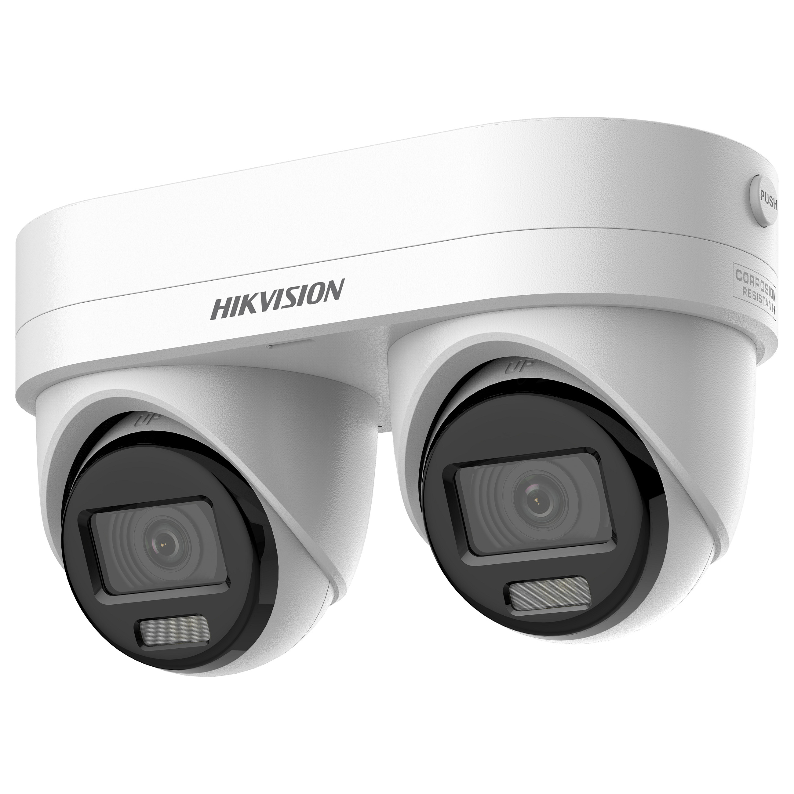 Kamerë Sigurie IP CCTV Hikvision DS-2CD2346G3D-IZ2UY/SL, 4MP, Dual Lens, 2.8–4mm, DarkFighter, Smart Hybrid Light, AcuSense, PoE - Bardhë