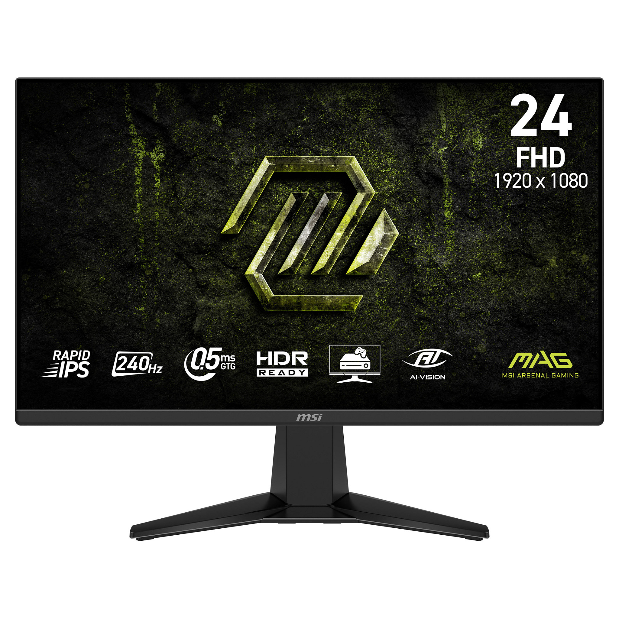Monitor Gaming MSI MAG 255F X24, 24.5", Full HD Rapid IPS, 240Hz, 0.5ms, 2xHDMI+DP - Zezë