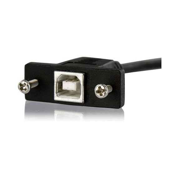 Kabllo USB StarTech.com USBPNLBFBM3, USB-B mashkull në USB-B femër për montim në panel, 91,4 cm, USB 2.0, 480 Mbps - Zezë 2
