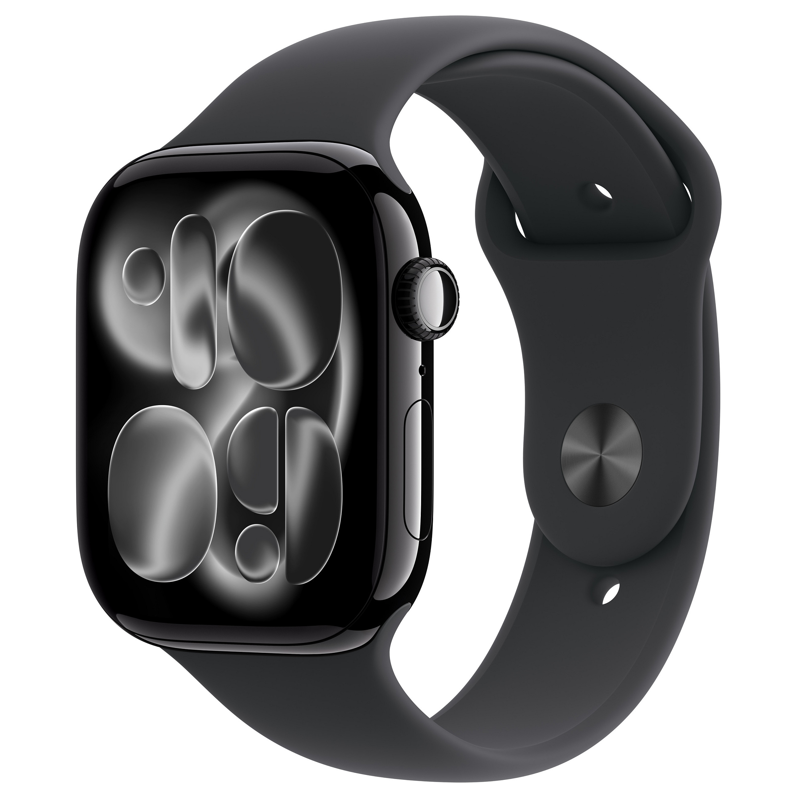 Apple Watch Series 11, 46mm, GPS + Cellular, Jet Black Aluminium, Black Sport Band - M/L