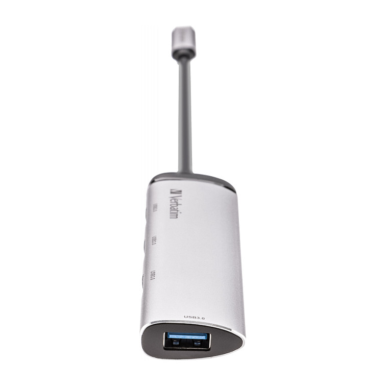 Hub USB-C Verbatim 49147, 4x USB-A, USB 3.2 Gen 1, 5Gbps, 15cm - Hiri, Bardhë 3