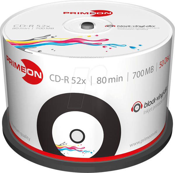 CD PRIMEON CD-R 700MB, 52x, Silver Protect, 50 Copë 7