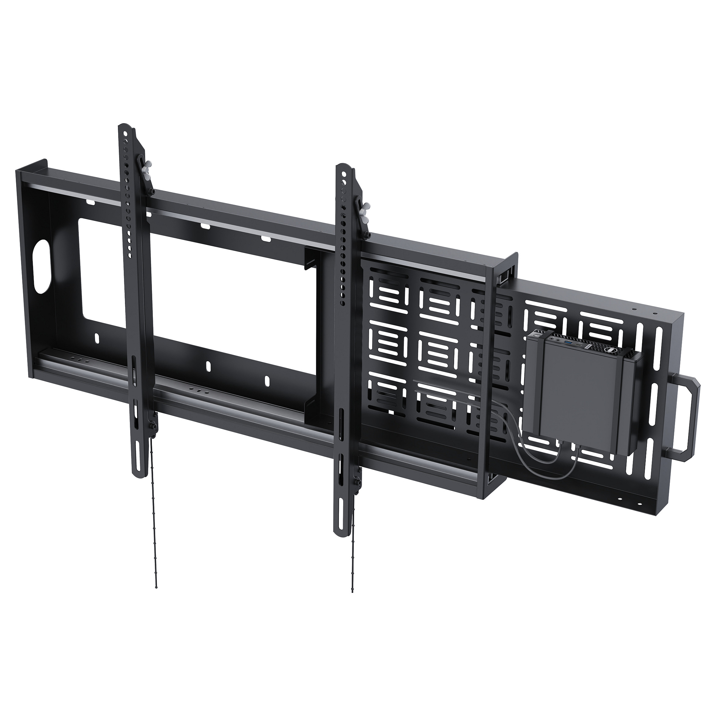 Mbajtëse për TV Vision VFM-W8X6S / 47–90" / deri 90kg / VESA 300x300–800x600 / Tilt / Slide-Out Storage - Zezë 3