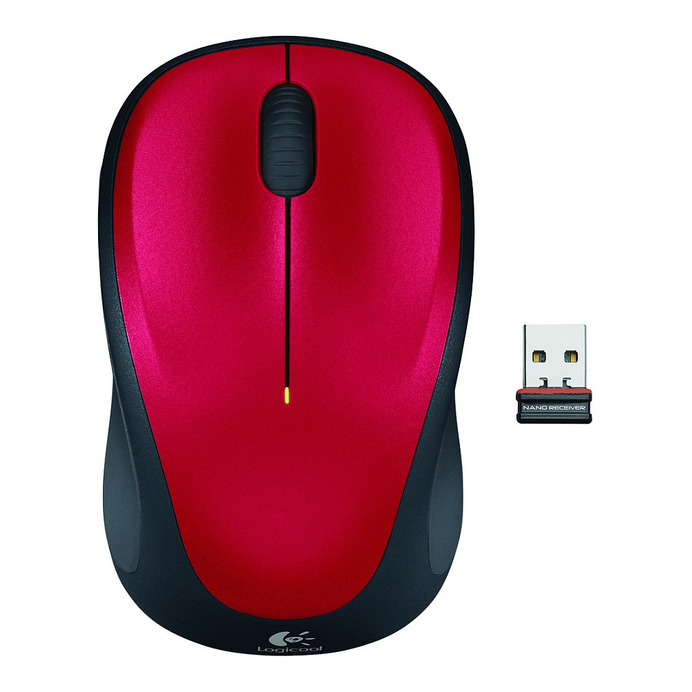 Maus pa kabllo Logitech M235 wireless i kuq