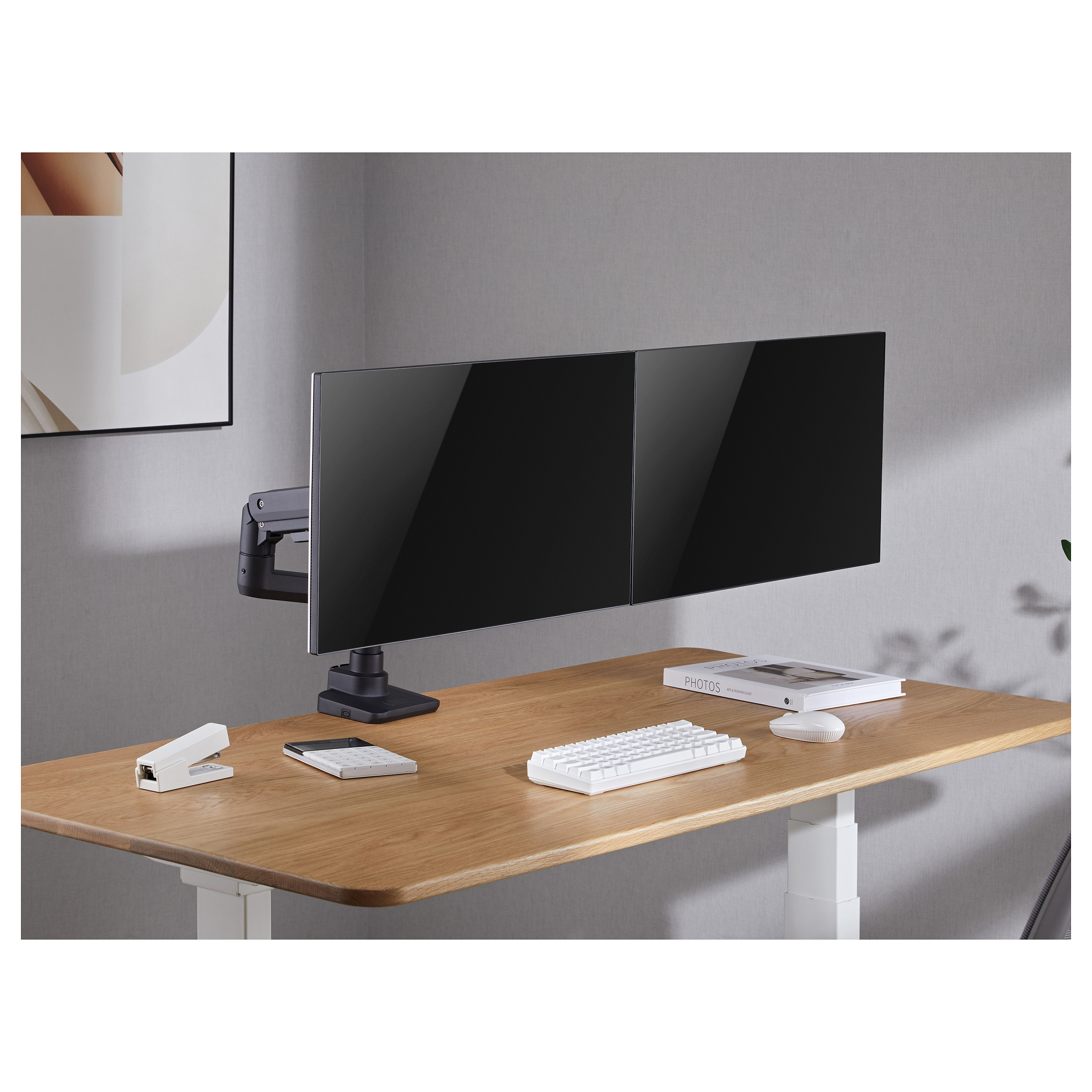 Mbajtëse për Monitor Equip 650182, 2 Monitorë, 17"–35", 20kg për Monitor, VESA 75×75mm/100×100mm - Zezë 8