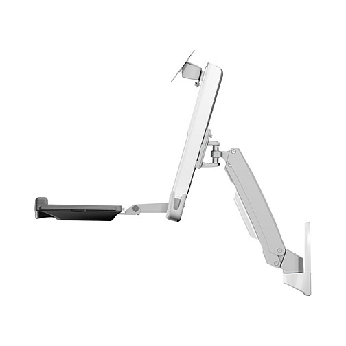 Mbajtëse për Monitor ICY BOX IB-MS600-W , 1 Monitor , deri 24" , deri 8kg , për mur , hapësirë për tastierë dhe maus , VESA 75x75 & 100x100 - Argjend/Bardhë 3