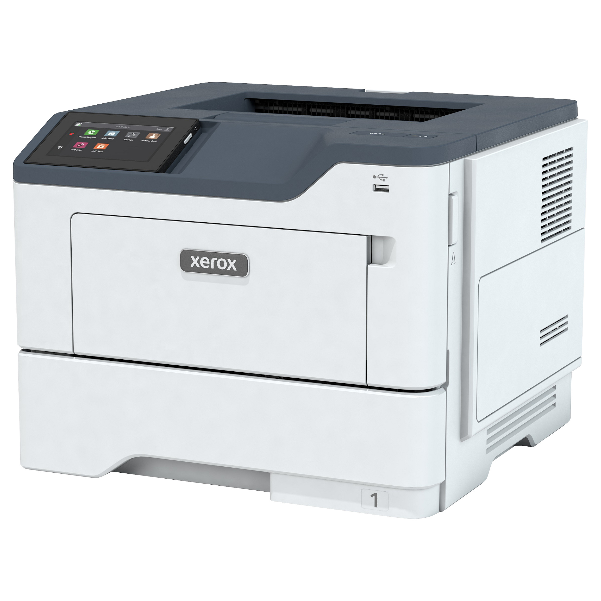Printer laser Xerox B410V_DN, A4, 47 faqe/min, 1200 × 1200 dpi, duplex automatik, USB, Gigabit Ethernet - Gri dhe bardhë