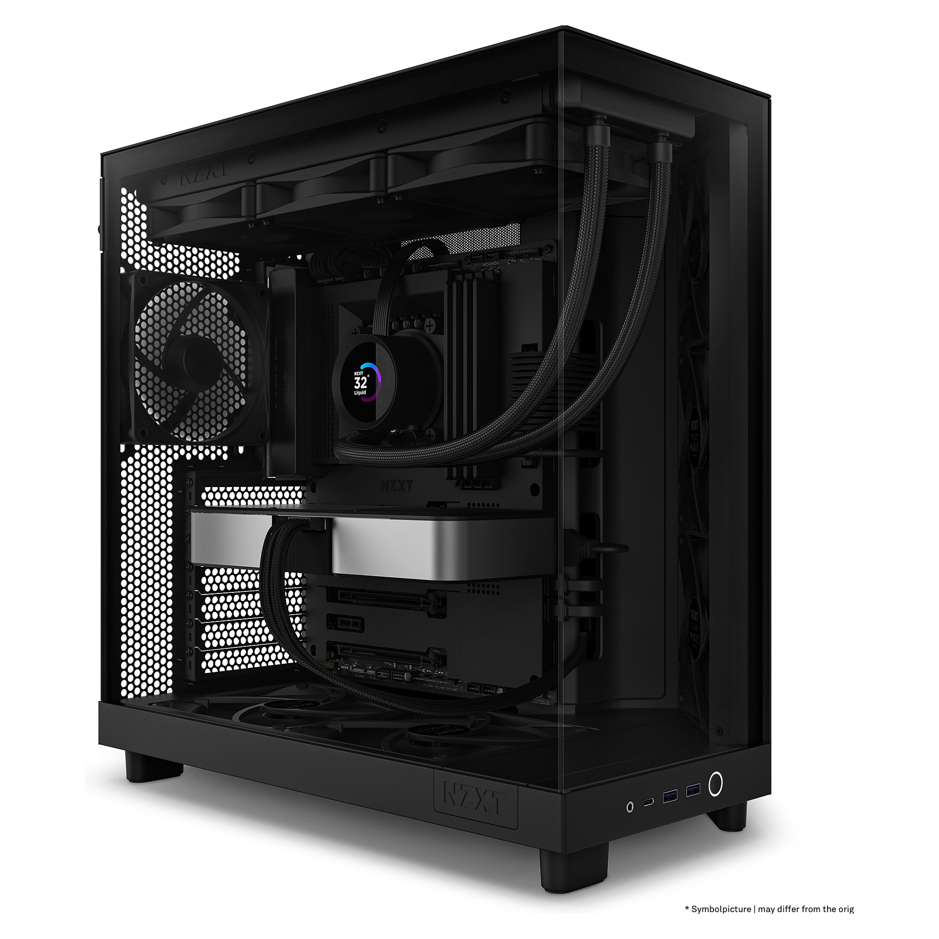 Kasë NZXT H6 Flow CC-H61FB-01 -Zezë thumbnail 5