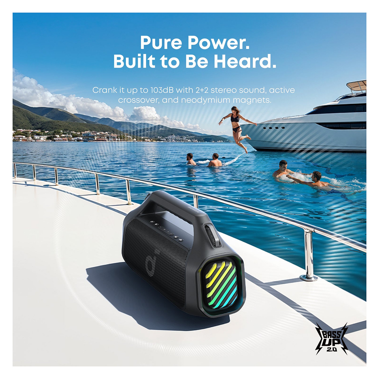 Altoparlant Soundcore Boom 2 Pro, 140W, Bluetooth 5.3, IP68, PartyCast 2.0, RGB, Powerbank - Zezë 5