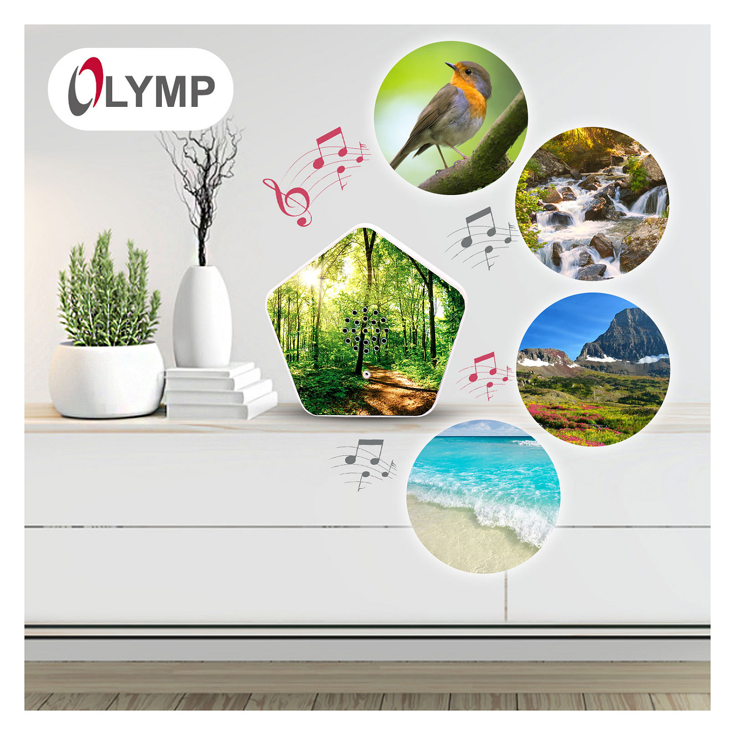 Pajisje për tinguj natyre Olympia Sounds of Nature 8001 – Bardhë 2