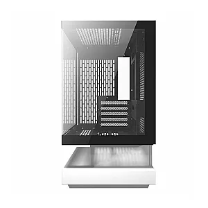 Kasë Darkflash FLOATRON F1 / M-ATX Mid-Tower / 6x120mm ARGB / USB Type-C / Xham i Temperuar / Floating Design – Bardhë 4