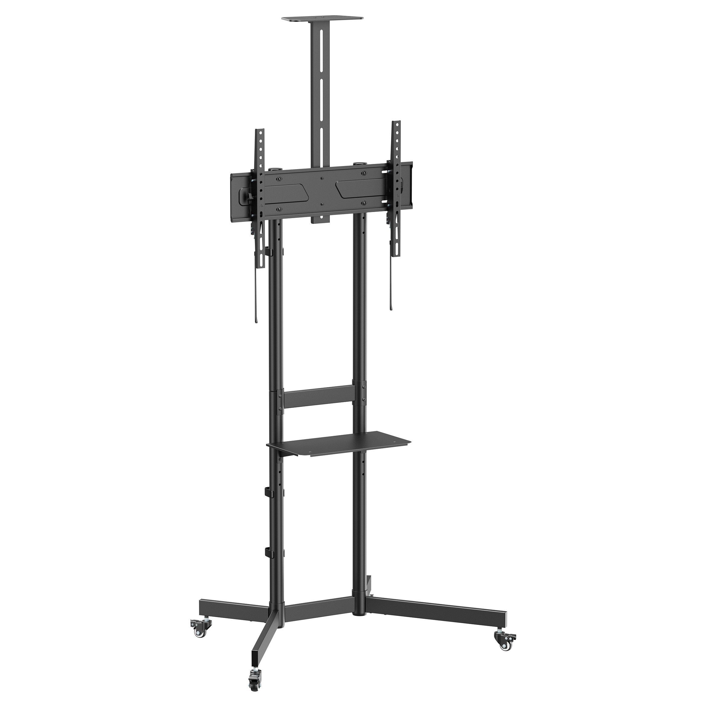 Mbajtëse për TV Equip 650636 , 37–70" , deri 70kg , me rrota , lartësi e rregullueshme , e pjerrët , VESA 100x100–600x400 - Zezë