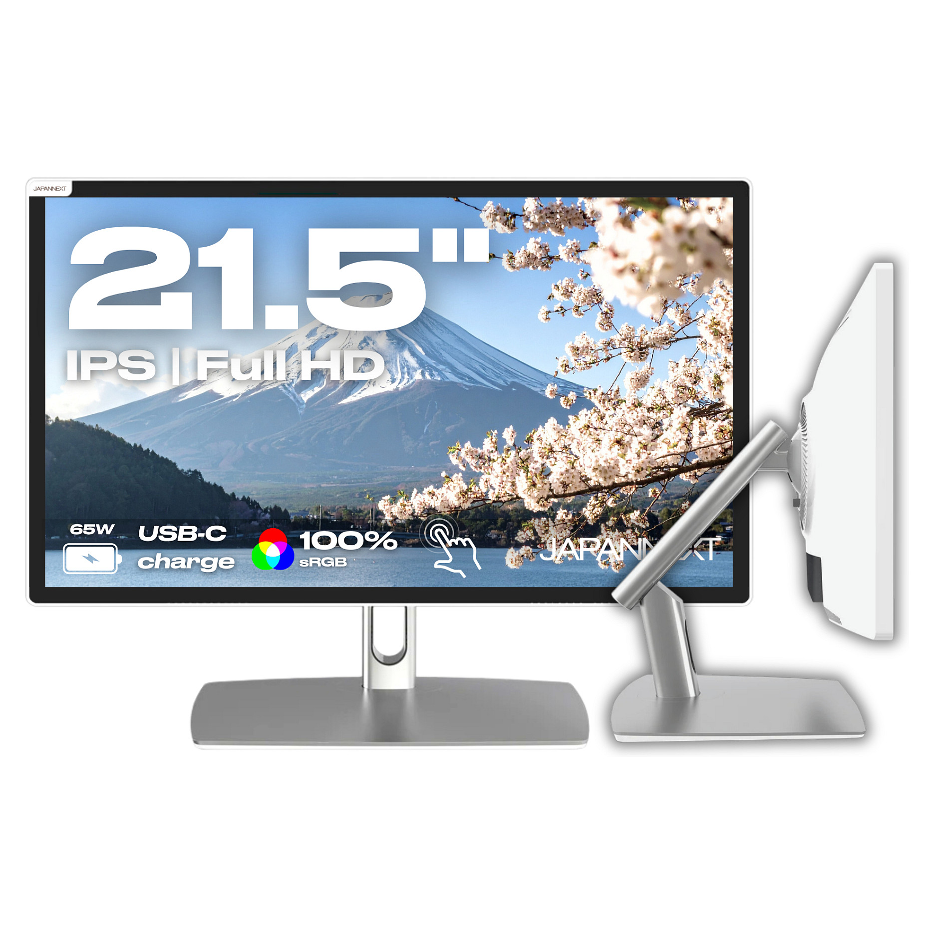 Monitor JapanNext / 21.5"/ Full HD IPS / LED / Touch / 75Hz / 8ms / HDMI+USB - Gri thumbnail 5