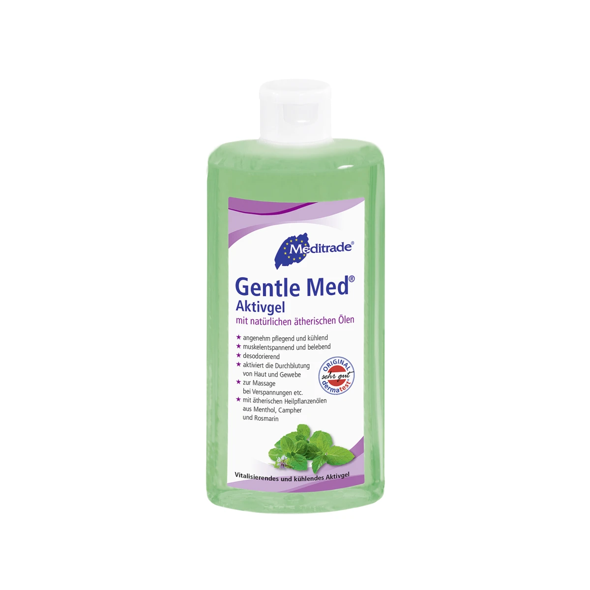 Xhel Aktiv për Trup Meditrade Gentle Med / Me Mentol, Kamfor & Rozmarinë / Efekt Freskues / 500 ml