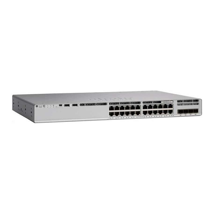 Switch Cisco Catalyst C9200-48P-E, 48x Gigabit Ethernet PoE+, Network Essentials, Layer 3 Managed, Rackmount 1U - Hiri thumbnail 2
