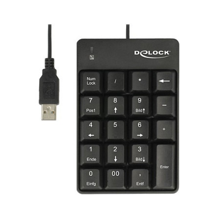 NumPad me kabllo / DELOCK / USB / 19 Taste - Zezë thumbnail 3