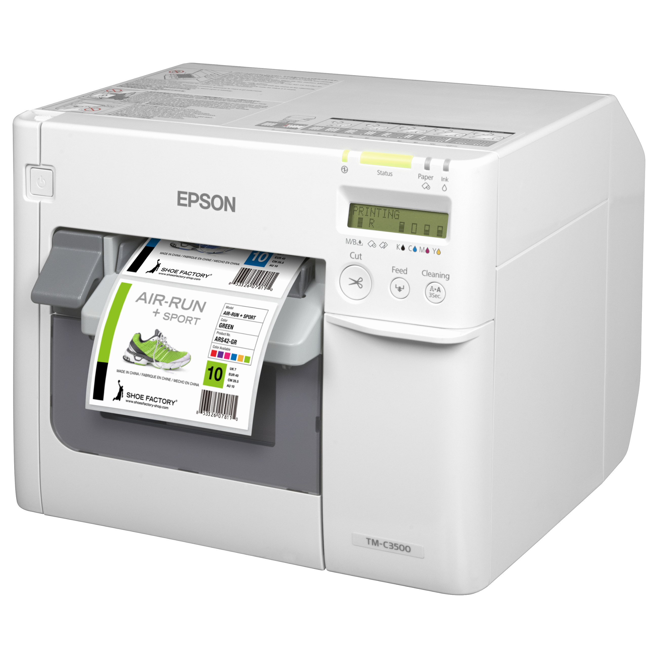Printer Label Epson TM-C3500 (012CD) / Color / USB / LAN - Bardhë thumbnail 2