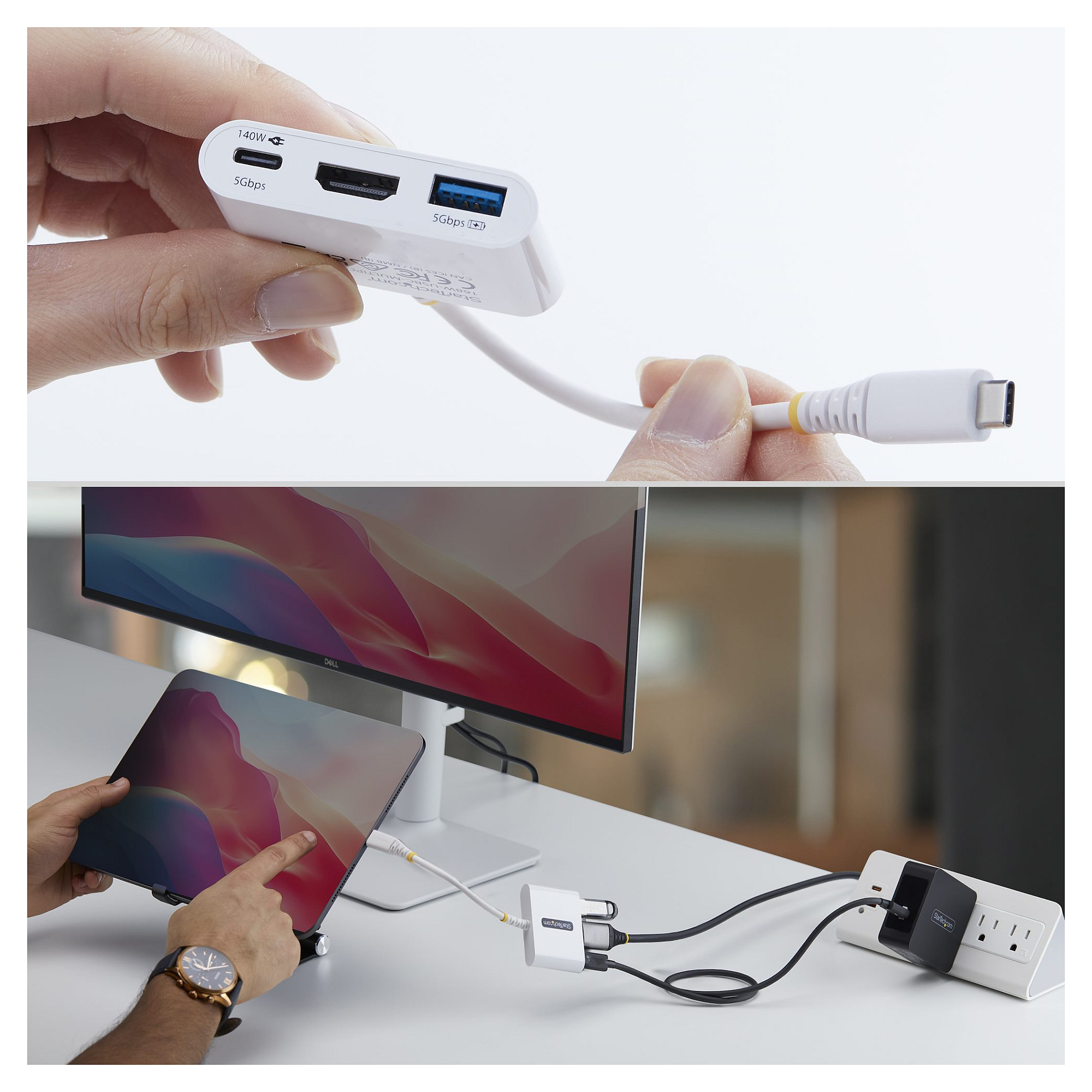 Hub StarTech.com 168W-USBC-MULTIPORT / 1x USB-A / 1x USB-C / HDMI / 140W PD – Bardhë 4