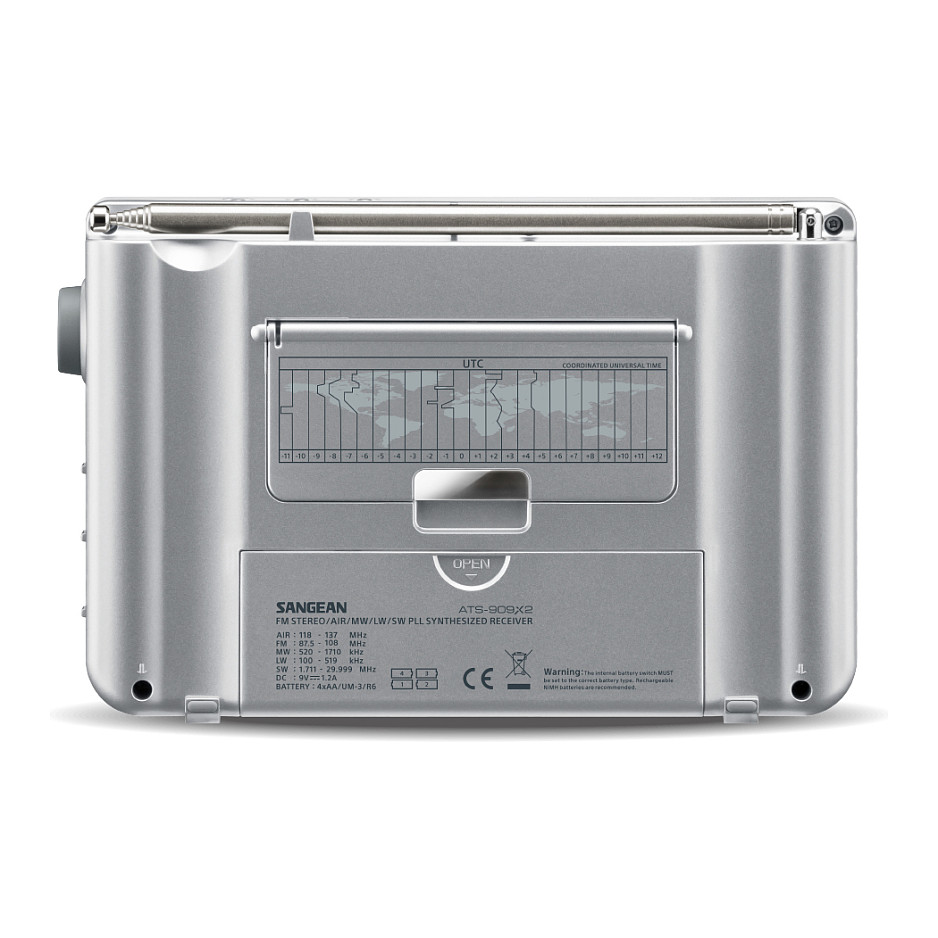 Radio portative Sangean ATS-909X2, AM, FM, LW, SW, ekran LCD, dalje kufjesh 3.5 mm - Bardhë 4