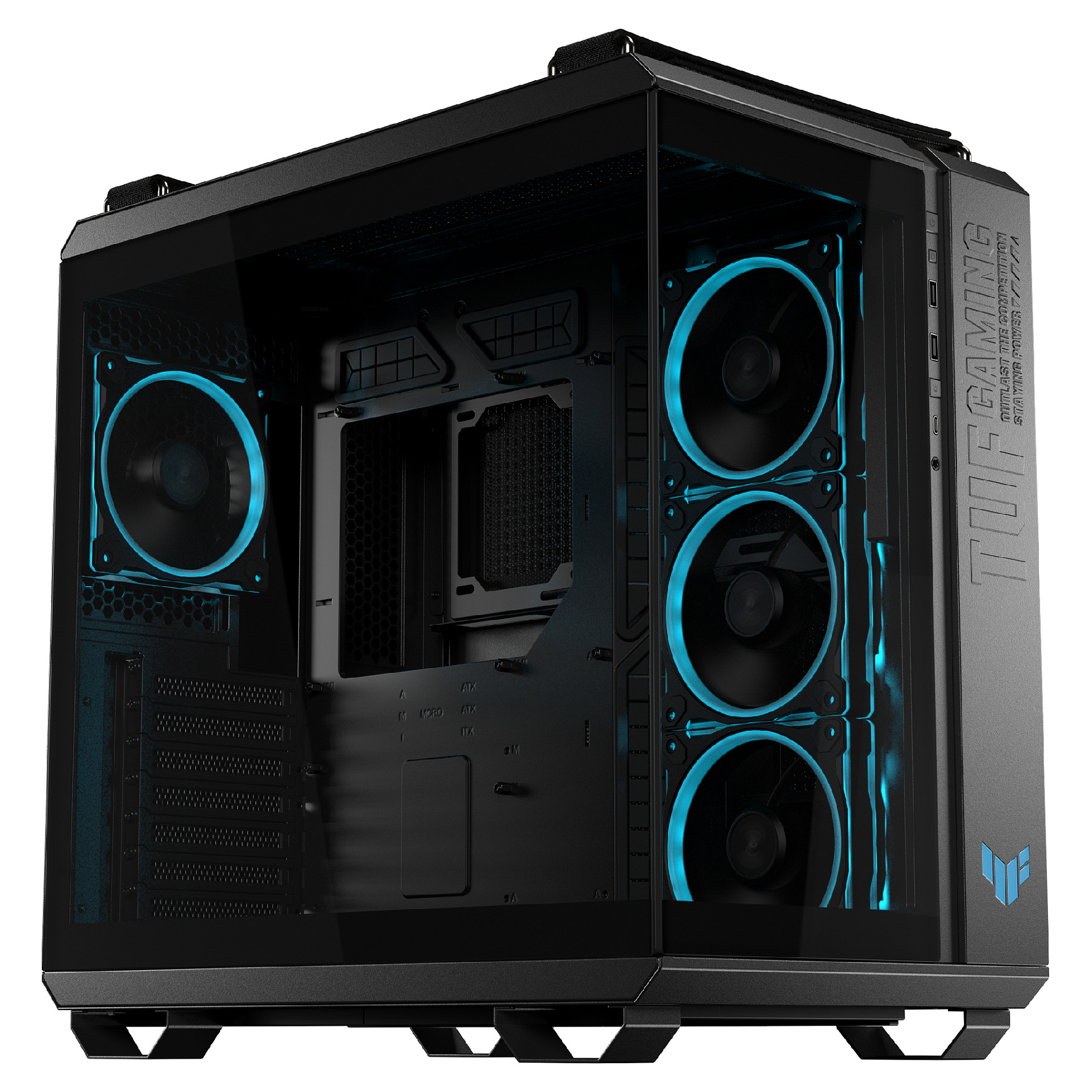 Kasë Asus TUF Gaming GT502 Horizon TG ARGB -Zezë thumbnail 4