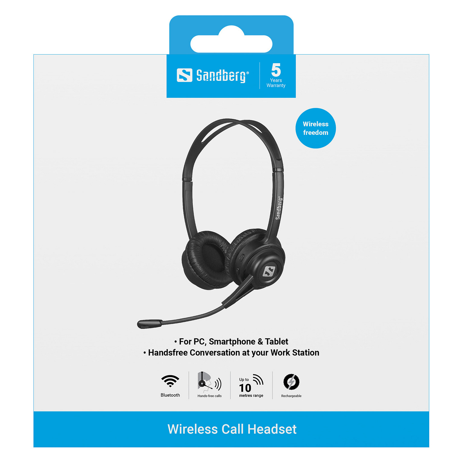 Kufje pa kabllo Sandberg Wireless Call Headset / Bluetooth 5.3 / 36mm / 20-20000Hz / Mikrofon - Zezë 2