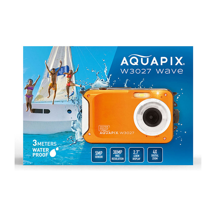 Kamerë digjitale Easypix Aquapix W3027 / 5MP / 30MP Interpolated / 1080p Full HD / 4x Digital Zoom / 2.7" LCD / 3m Waterproof - Portokalli 4