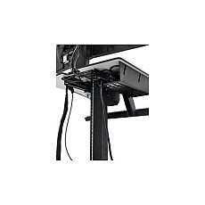 Mbajtëse për Monitor Ergotron WorkFit-C Dual Sit-Stand 24-214-085, 2 Monitorë deri në 24", VESA 75×75/100×100mm, Lartësi e Rregullueshme 63cm, 14,7kg, me Rrota - Hiri/Zezë 2