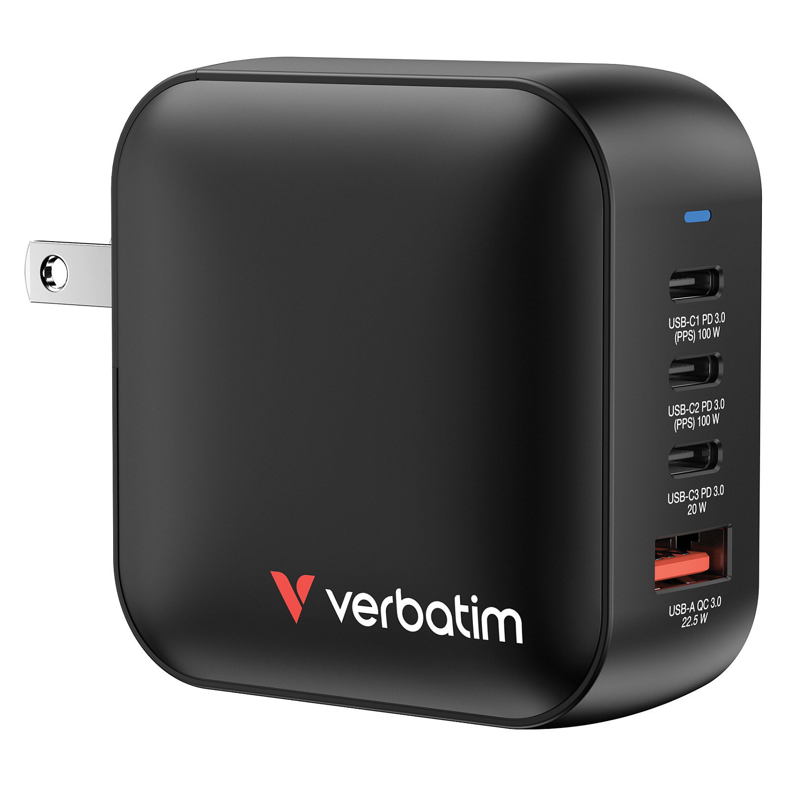 Adapter universal Verbatim Mini GaN 100W / 3xUSB-C + 1xUSB-A - Zezë